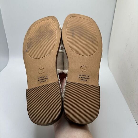 CUSHIONAIRE Women's Voyage Fur Faux Shearling lined slide sandal +Memory Foam 7 - Picture 5 of 7